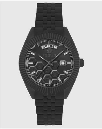 Philipp Plein - Date Superlative Gent 42mm Black Dial and strap