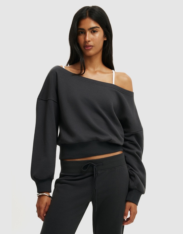 Cotton On - Relaxed Off Shoulder Sweatshirt