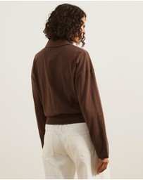 Atmos&Here - Averin Long Sleeve Fitted Waist Top