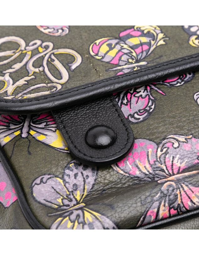 Pre-Loved by Azura Reborn - Pre-Loved Tales of Spain Butterfly Printed Leather Anagram Crossbody