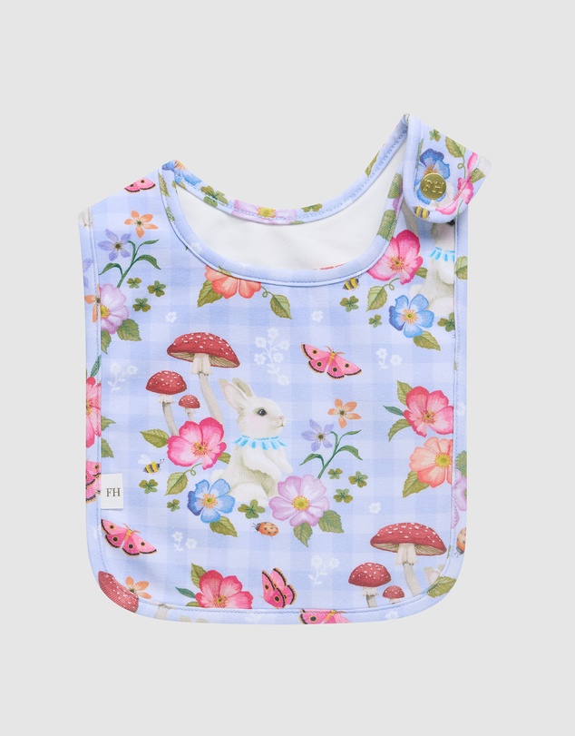 Fleur Harris - 'Bunny Forest' Dandy Duo Bibs in Cornflower