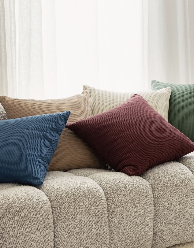 Bambury - Milo Waffle Square Cushion