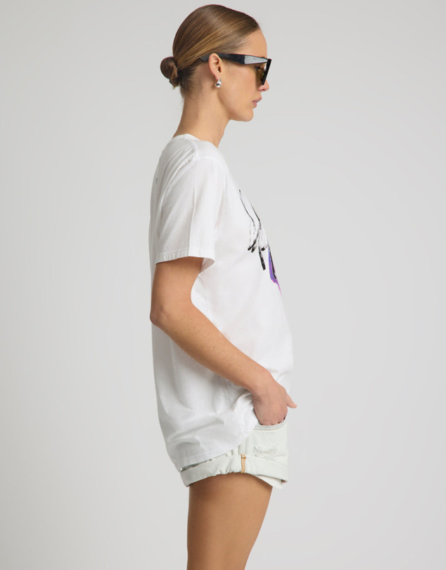 ONE TEASPOON - Art Boyfriend Tee - White