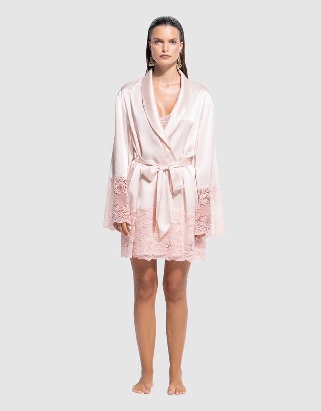 GINIA - Silk Lace Robe