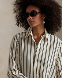 Polo Ralph Lauren - Striped Silk-Blend Shirtdress - ICONIC EXCLUSIVE