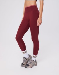 Upstate - Air Sculpt Contrast 7/8 Tight - Warm Cherry
