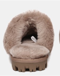 EVERAU - Australian Shepherd Ugg Waffle Slipper Sheepskin Upper House Shoes