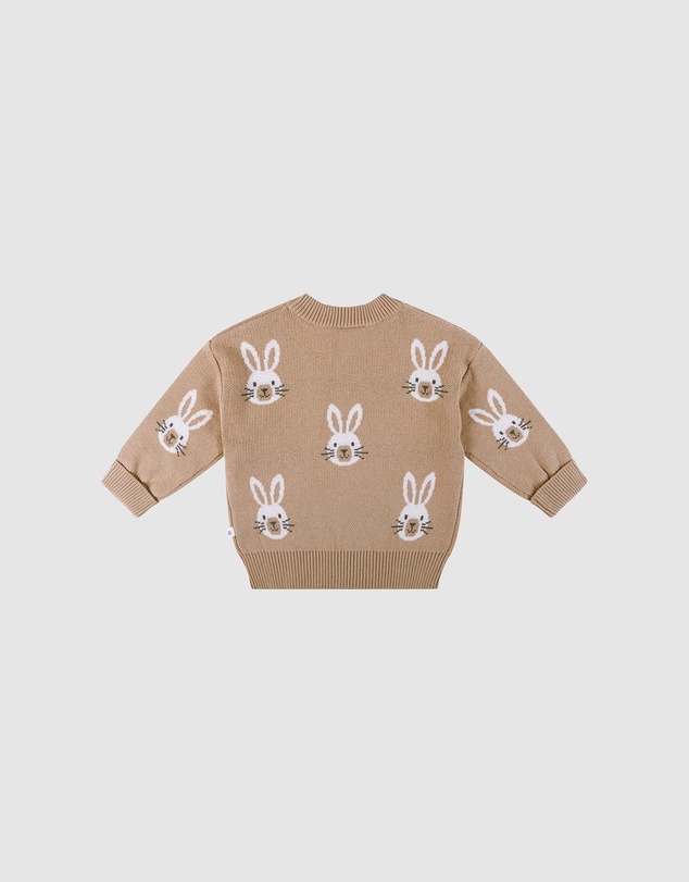 Kynd Baby - Knit Bunny Jumper in Oatmeal