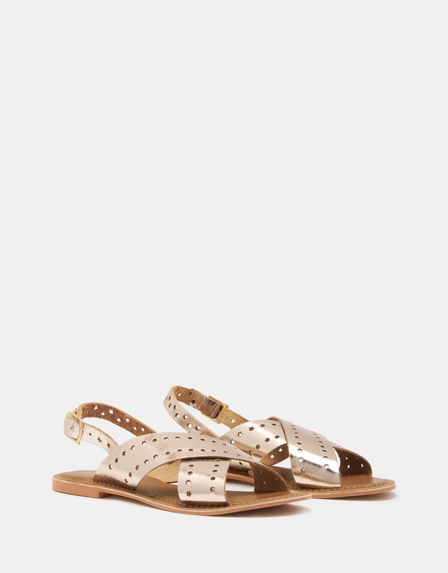 Just Because - Malita Leather Slingback Sandals