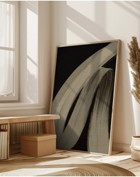 Olive et Oriel - Beige Strokes No 1 by Treechild Art Print