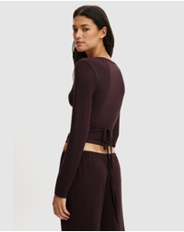 Cotton On Body - Super Soft Wrap Long Sleeve Top