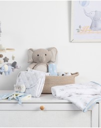 Living Textiles - Sherpa Blanket - Elephant Playtime