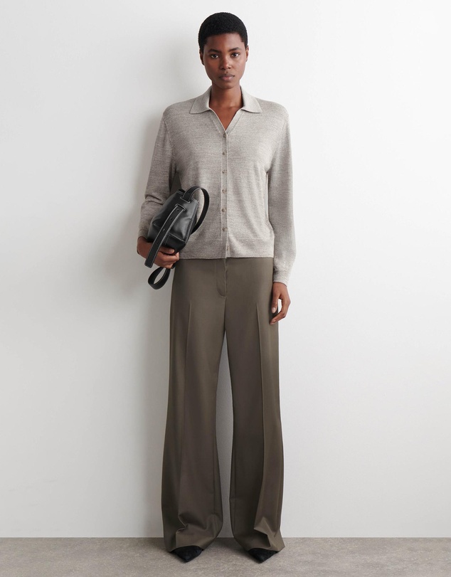 COS - Knitted Linen-Merino Shirt