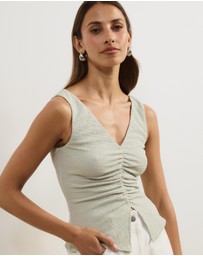 Atmos&Here - Alba Textured Ruched Top