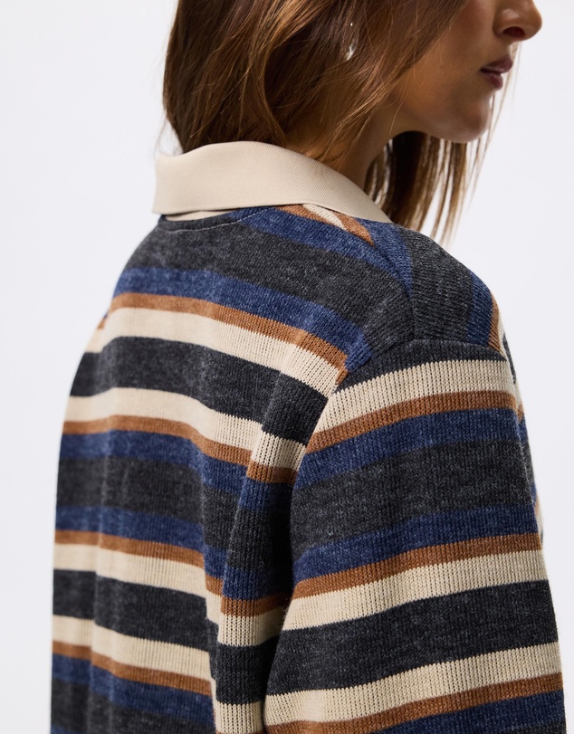 adidas Originals - Stripe Knitted Polo Top