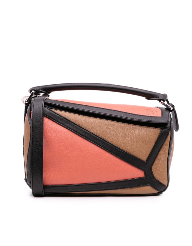 Pre-Loved by Azura Reborn - Pre-Loved Small Calfskin Graphic Puzzle Satchel