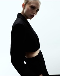 M.N.G - Wool Cropped Suit Jacket