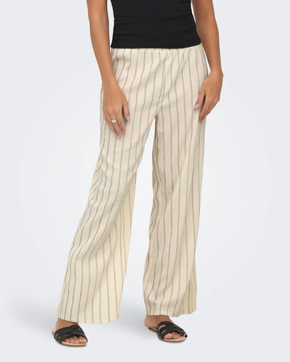 ONLY - Mika Wide Loose Striped Pants