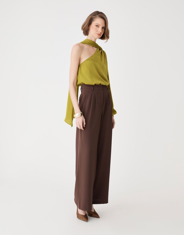Forcast - Opal One Shoulder Scarf Top