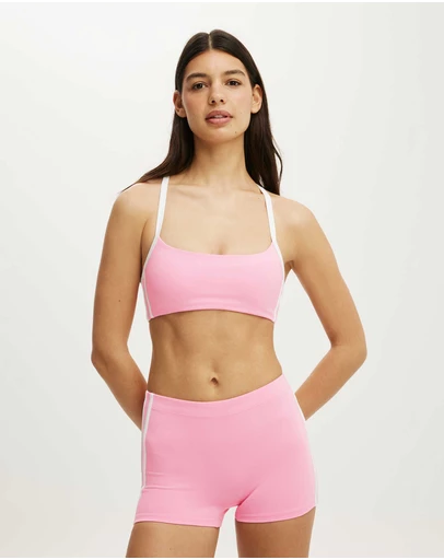 Cotton On Body Active - Ultra Soft Contrast T Bar Crop
