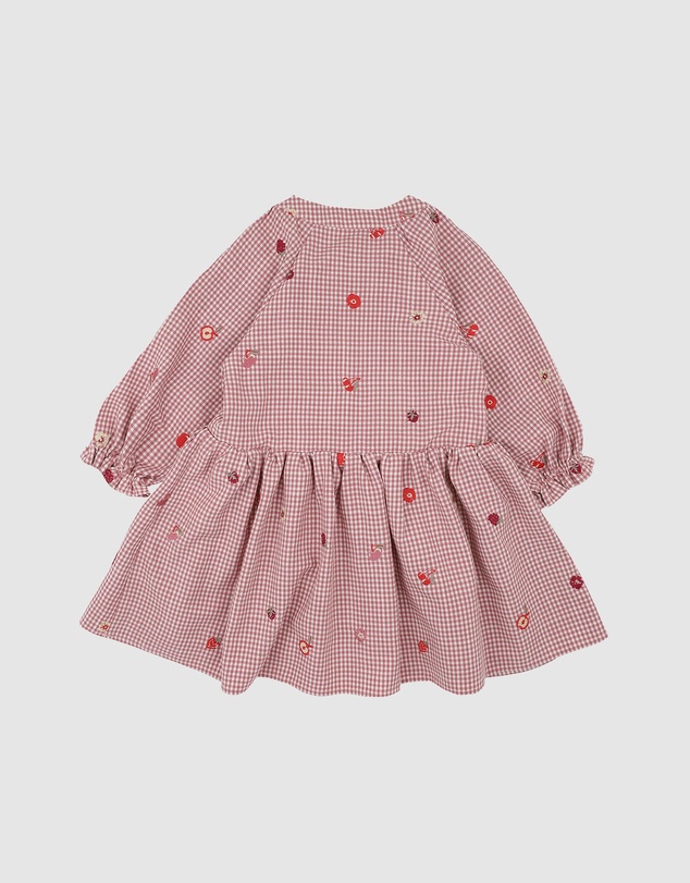 Fox & Finch - Orchard Bloom Emb. Check Dress - Kids