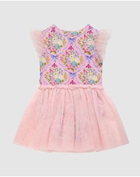 Fleur Harris - 'Bunnies & Bows' Dreamy Tutu Bodysuit Dress in Pink