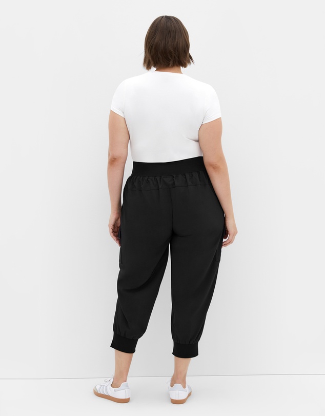 City Chic - Plus size Lea Crop Pant - black