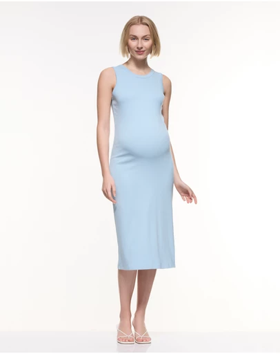 Soon Maternity - Base Soft Rib Tank Dress