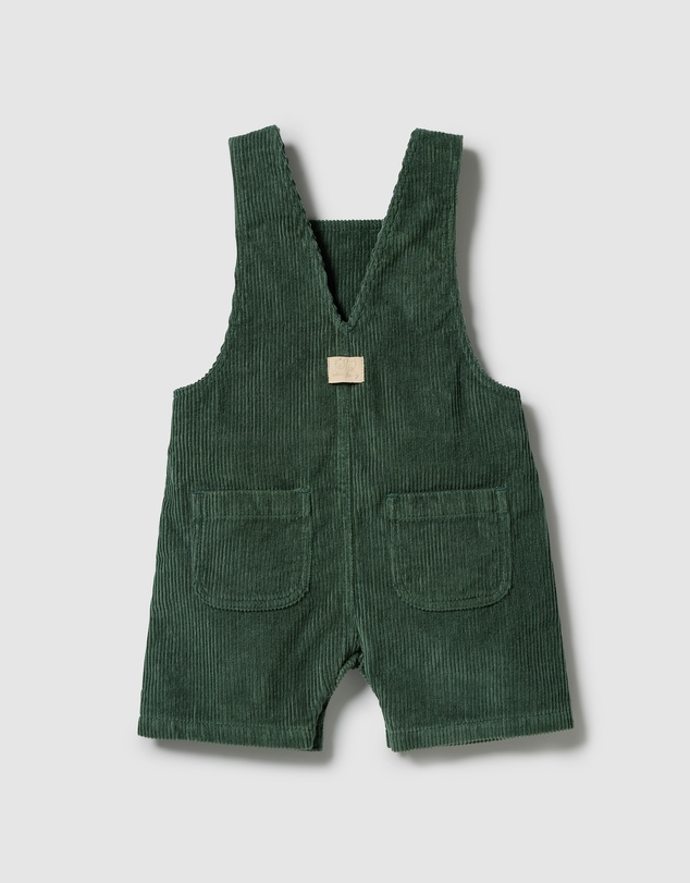 Wilson & Frenchy - Moss Green Organic Cord Overalls - Babies-Kids