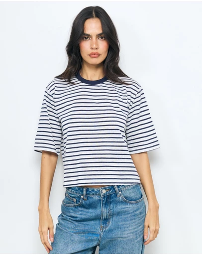 AERE - Stripe Relaxed T-Shirt