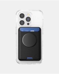 PopSockets - PopWallet+ MagSafe Softgoods Phone Wallet Card Holder+ Magnetic Adapter Ring