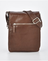 Cobb & Co - Notting Jr. Leather RFID Expandable Satchel