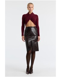 Bardot - Rheba Vegan Croc Leather Skirt