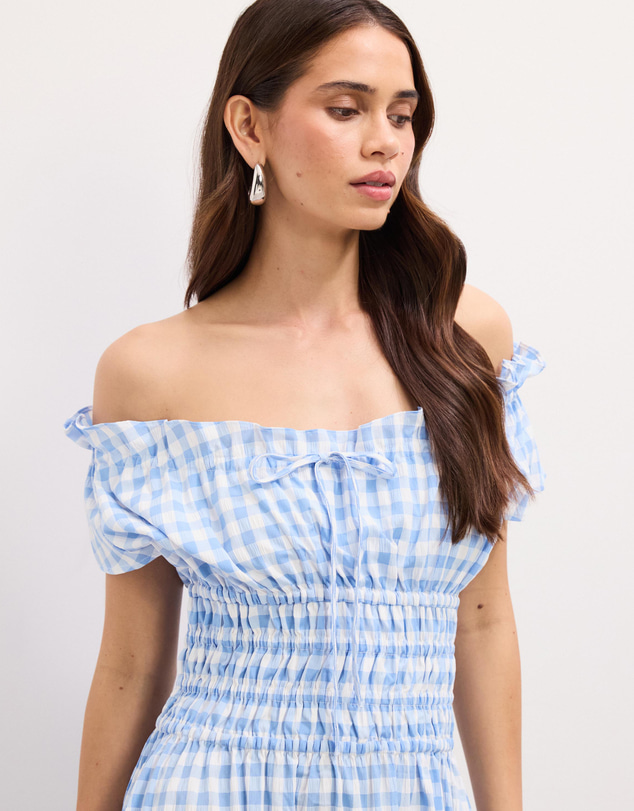 The Fated - Gina Gingham Maxi Dress