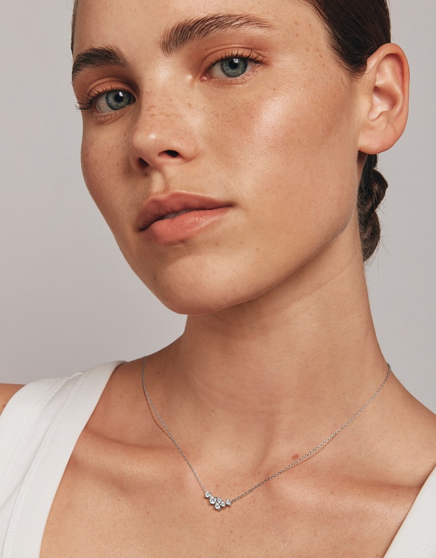 Michael Hill - Round Brilliant Cut Cubic Zirconia Cable Chain Necklace in Sterling Silver