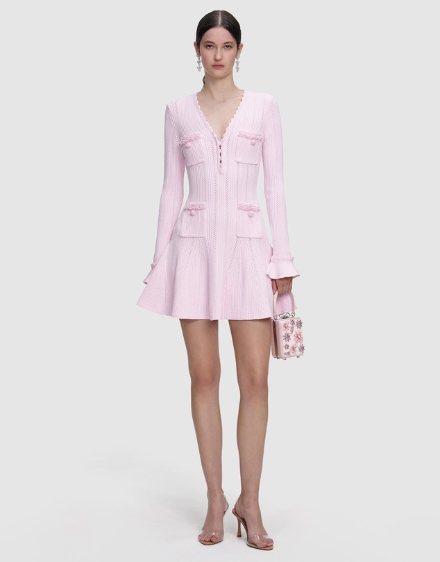 Self Portrait - Trim Knit Mini Dress