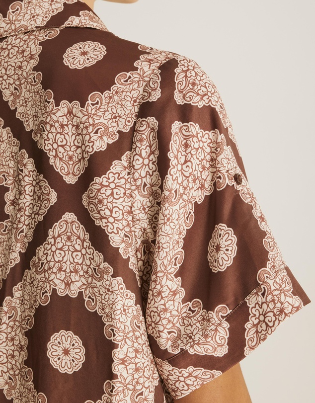 Atmos&Here - Chantilly Printed Satin Shirt