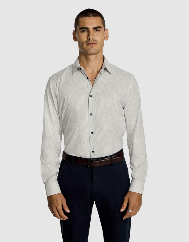 yd. - Nelson Geo Bamboo Slim Shirt