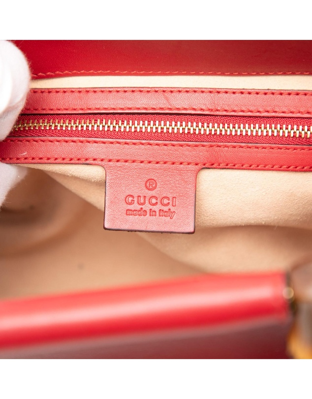 Pre-Loved by Azura Reborn - Pre-Loved Small Leather Bamboo Nymphaea Satchel