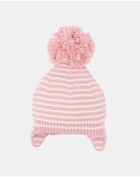 Bebe by Minihaha - Fern Stripe Organic Knitted Beanie - Babies-Kids