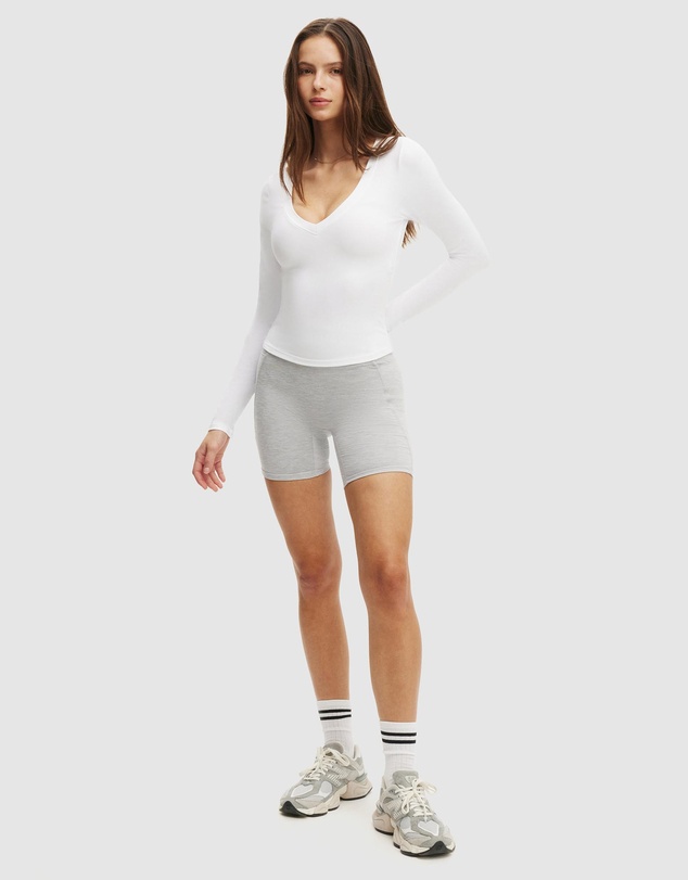 Cotton On Body Active - Ultra Soft Plunge Front LS Top