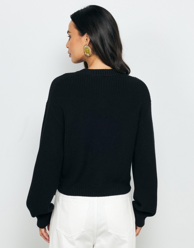 Revibe - Repaired AERE Tola Cotton Cashmere Cardigan - AU 6