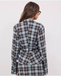 Calli - Lucy Check Pin Tuck Shirt