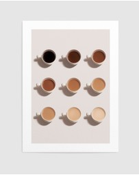 Olive et Oriel - Shades of Coffee Art Print