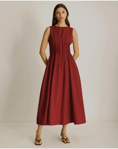 Atmos&Here - Anna Pintuck Maxi Dress