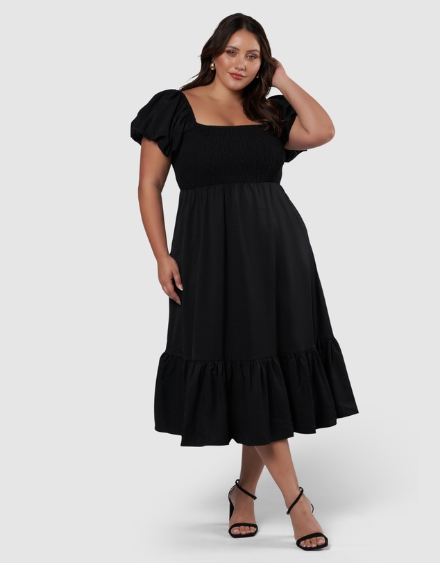 Pink Dusk by Curve Project - Electric Feel Midi Dress