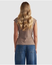 Decjuba - Carla Metal Detail Wrap Top