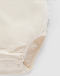 Purebaby - 2 Pack Short Sleeve Ribbed Bodysuit -Babies