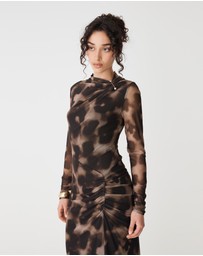 Forcast - Savanna Printed Mesh Dress