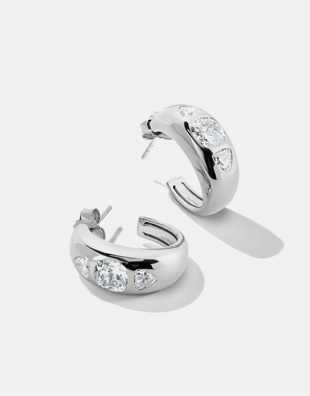 THOMAS SABO - THOMAS SABO Hoop Earrings with Zirconia Stones Silver